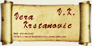 Vera Krstanović vizit kartica